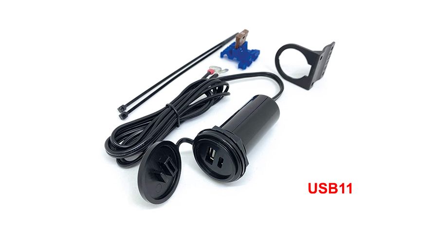 BMW K1100RS & K1100LT USB ツインソケット (USB-A & USB-C)
