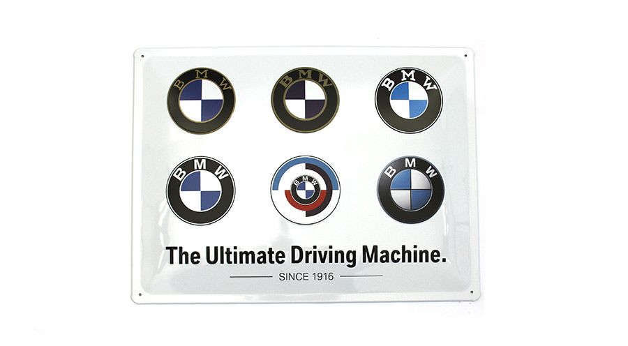 BMW K1200S メタル サイン - BMW Logo Evolution