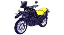  BMW R850GS, R1100GS, R1150GS & Adventure R 1100 GS (black-yellow) ピンバッジ