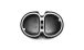 BMW R 100 Model Valve cover, black with polished edges, 4 ribs