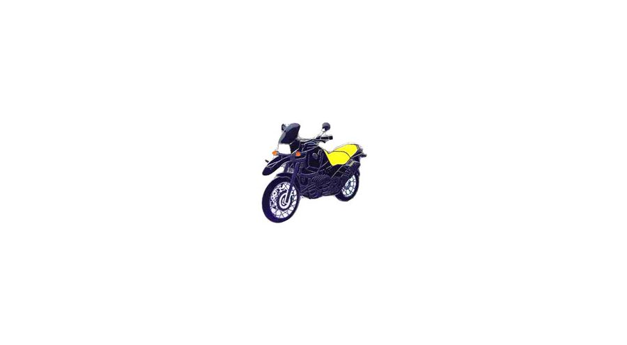 BMW R850GS, R1100GS, R1150GS & Adventure R 1100 GS (black-yellow) ピンバッジ