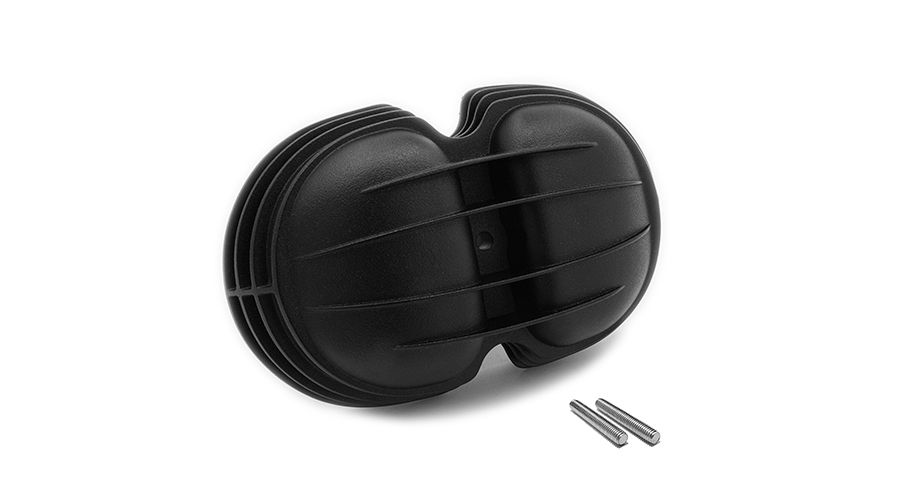 BMW R 100 Model Valve cover, black, 4 ribs