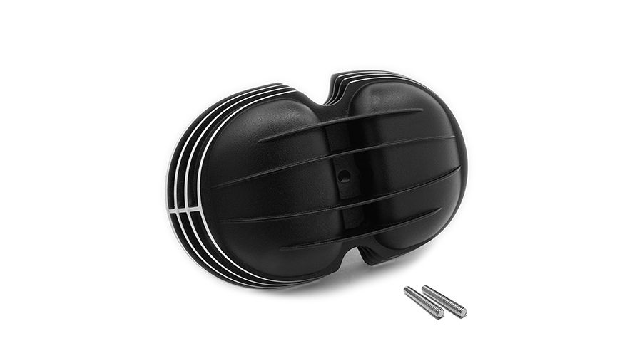 BMW R 100 Model Valve cover, black with polished edges, 4 ribs