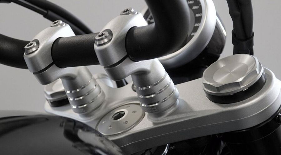 BMW R12nineT, R12, R12S & R12G/S ハンドルバー・ライザー, 銀色